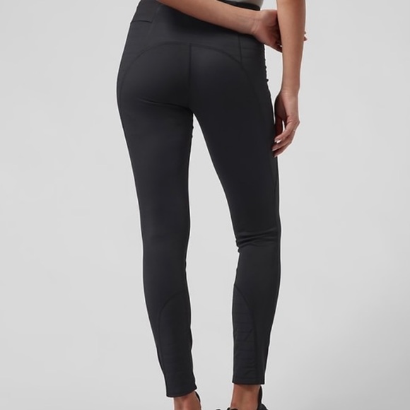 Athleta Black Peak Hybrid Fleece Tight, Size Small - Picture 2 of 8